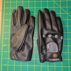 Bullitt – Black and Brass Leather Gloves- Women's XL